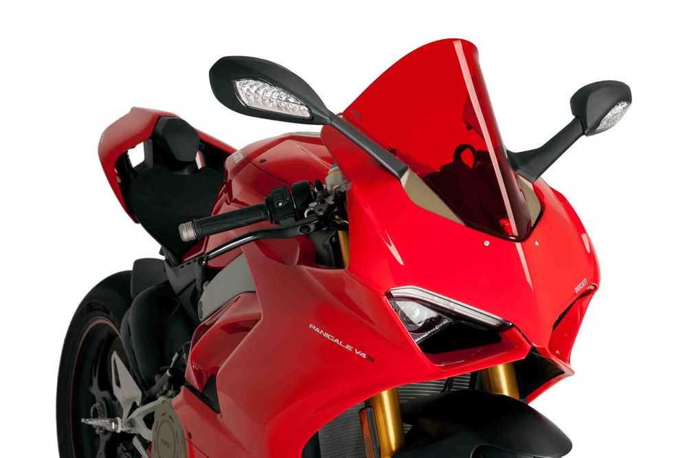 PUIG 9690R R-Racer Scheibe  passend fuer DUCATI PANIGALE 1100 V4S Rot