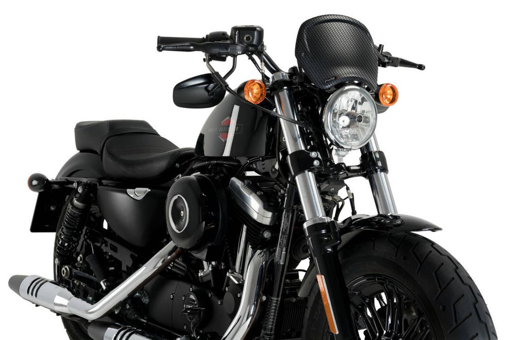 PUIG 20399C Frontplatte ABS  passend fuer HARLEY DAVIDSON SPORTSTER FORTY-EIGHT XL1200X Carbon look