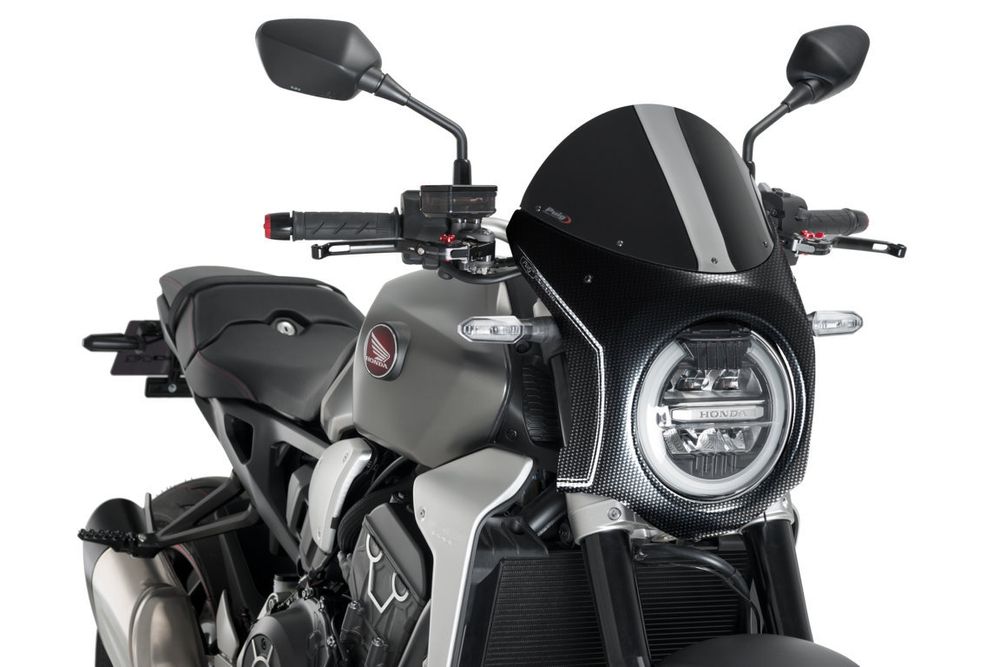 PUIG 3143N Retro-Verkleidungscheibe  passend fuer HONDA CB650R NEO SPORTS CAFE Schwarz