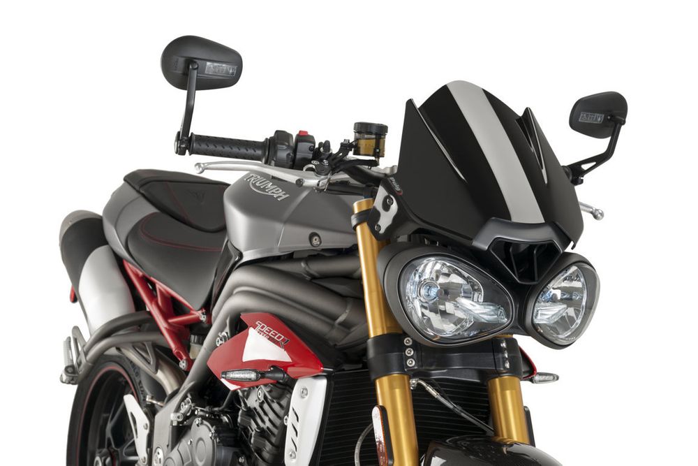 PUIG 8929N Windschutzscheibe New Generation Sport  passend fuer TRIUMPH SPEED TRIPLE 1050 R Schwarz