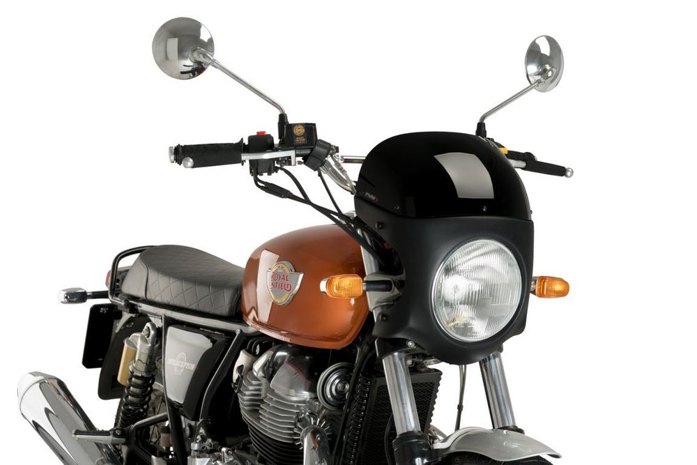 PUIG 9554N Retro-Verkleidungscheibe  passend fuer TRIUMPH BONNEVILLE SPEEDMASTER Schwarz