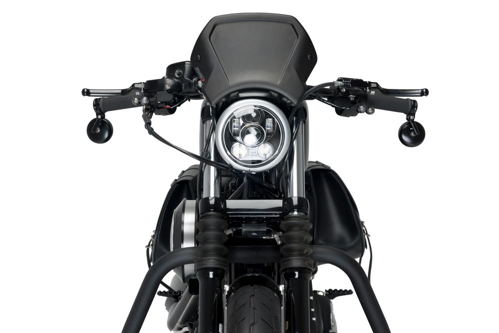 PUIG 1352N ALU Frontplatte  passend fuer HARLEY DAVIDSON SPORTSTER 883 IRON XL883N Schwarz