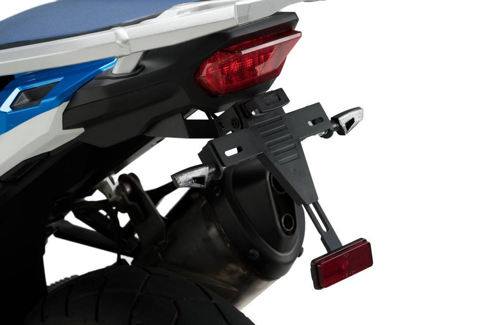 PUIG 3842N Kennzeichenhalters  passend fuer HONDA CRF1100L AFRICA TWIN ADVENTURE SPORTS Schwarz