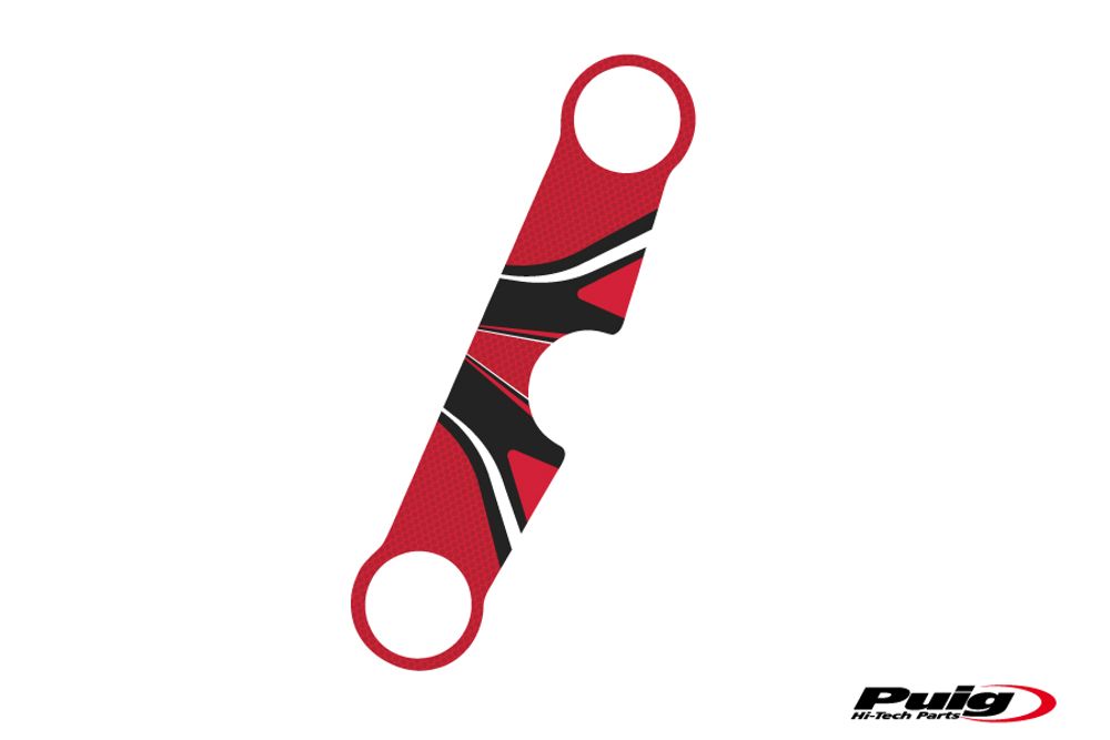 PUIG 6913R Radikal Yoke Protector  passend fuer SUZUKI SV650S Rot