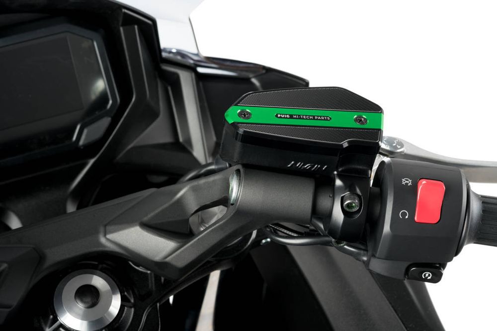 PUIG 9275V Vorderer Bremsflüssigkeitsbehälterdeckel  passend fuer KAWASAKI VERSYS 650 Grün