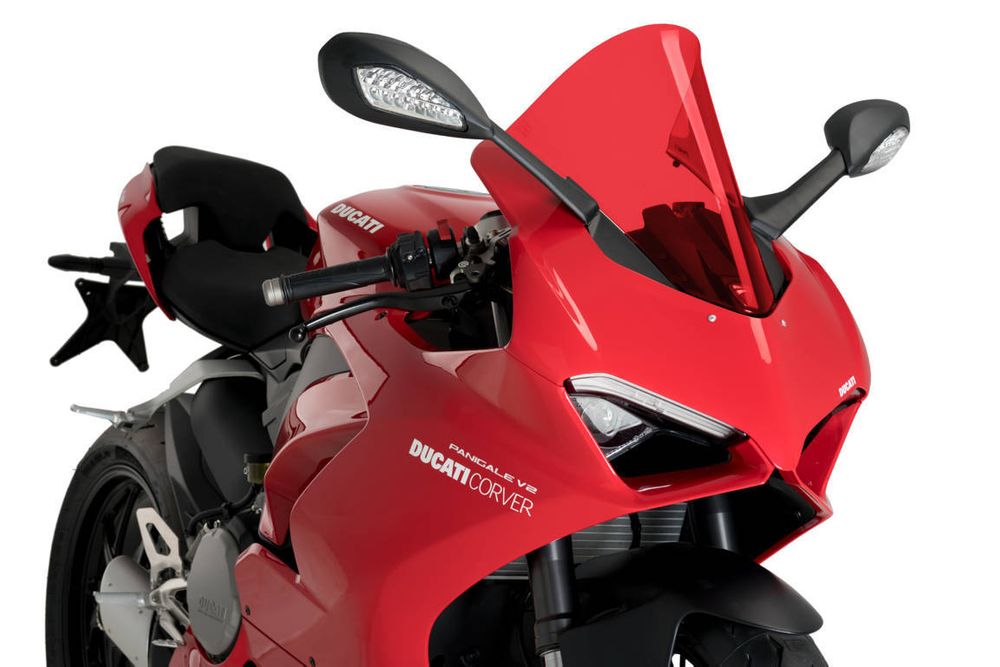 PUIG 9690R R-Racer Scheibe  passend fuer DUCATI PANIGALE 1100 V4S Rot