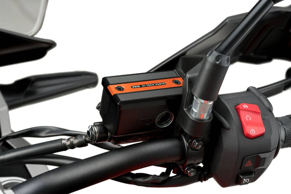 PUIG 9270T Vorderer Bremsflüssigkeitsbehälterdeckel  passend fuer SUZUKI SV650S Orange