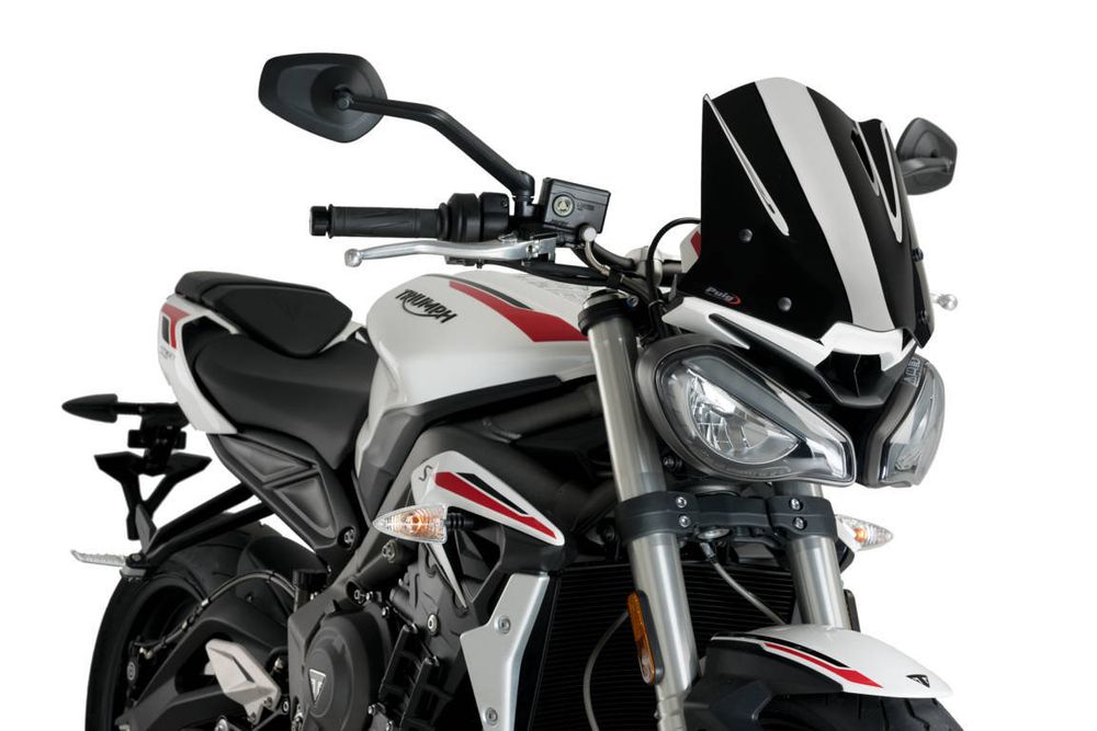 PUIG 20432N New Generation Sport  passend fuer TRIUMPH STREET TRIPLE 765 RS Schwarz