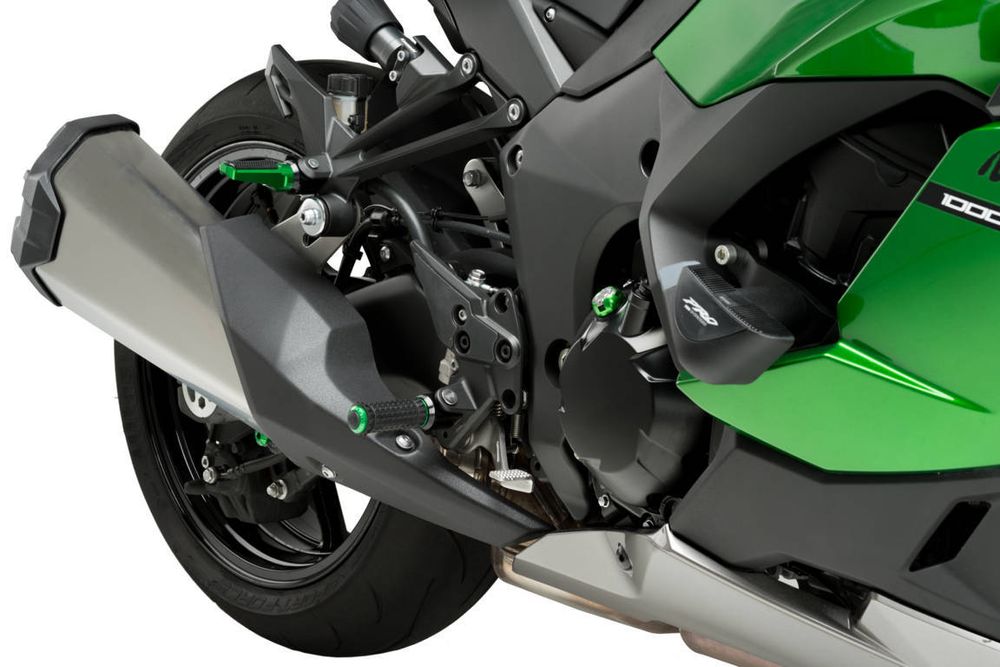 PUIG 9193V R-Fighter S Fußrasten  passend fuer YAMAHA T-MAX 560 TECH MAX Grün