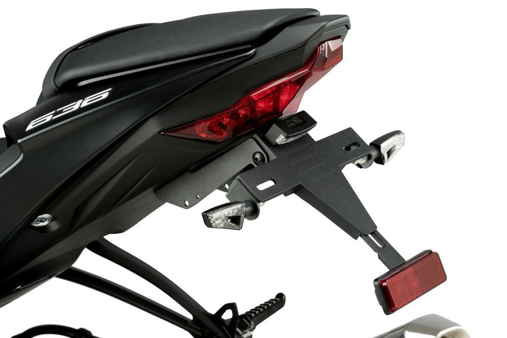 PUIG 3180N Kennzeichenhalters  passend fuer KAWASAKI ZX-6R NINJA Schwarz
