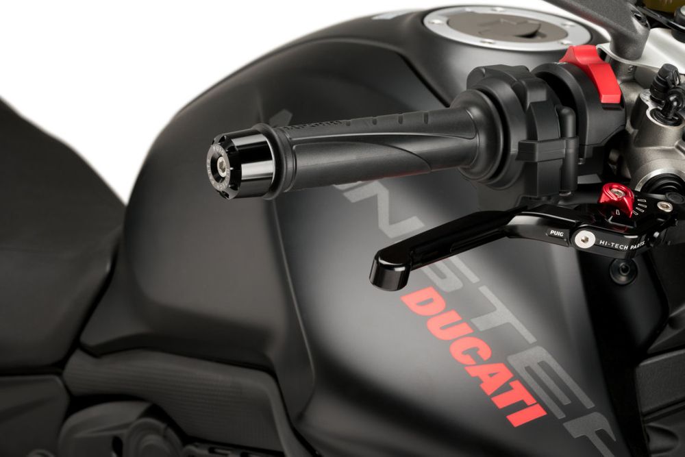 PUIG 20719N Lenkerenden Kurz  passend fuer DUCATI MONSTER 937 Schwarz