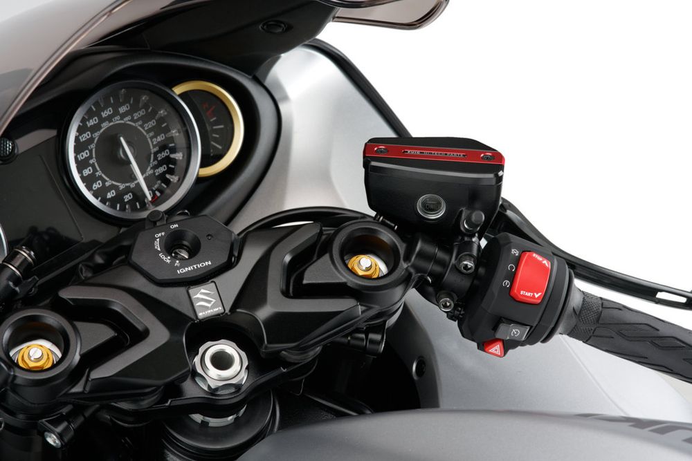 PUIG 3648R Vorderer Bremsflüssigkeitsbehälterdeckel  passend fuer SUZUKI GSX-S1000 Rot