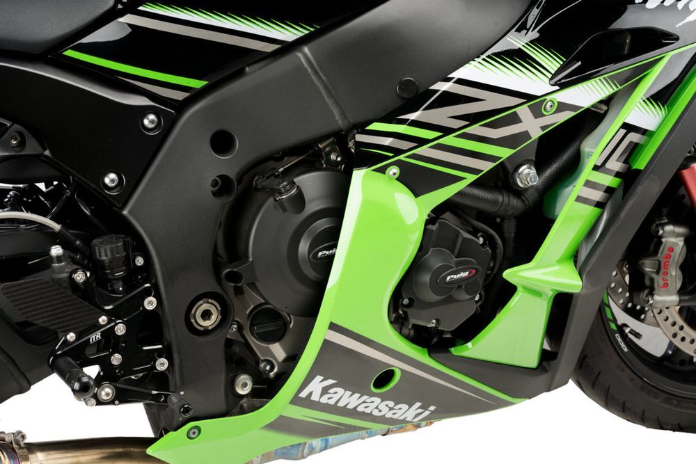 PUIG 21514N Motorschutzhauben Track für Championship  passend fuer KAWASAKI ZX-10R Schwarz