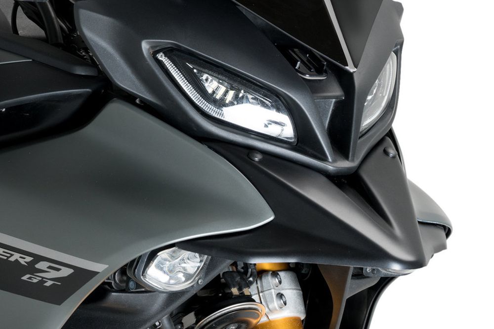 PUIG 3837J Vorkotflügel Erweiterung  passend fuer YAMAHA TRACER 9 Mattschwarz