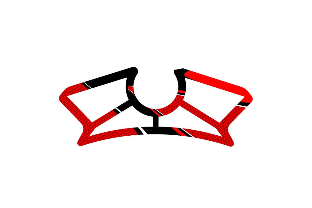 PUIG 8333R Radikal Yoke Protector  passend fuer YAMAHA YZF-R3 Rot