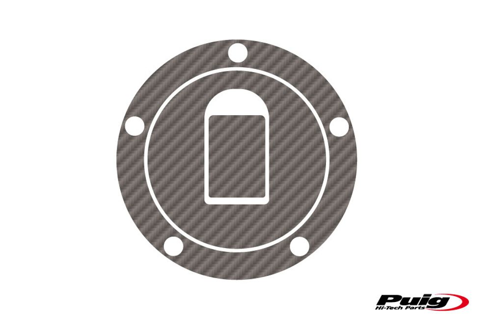 PUIG 8401C Tankdeckelschutz X-TREME  passend fuer KAWASAKI KLE500 Carbon look