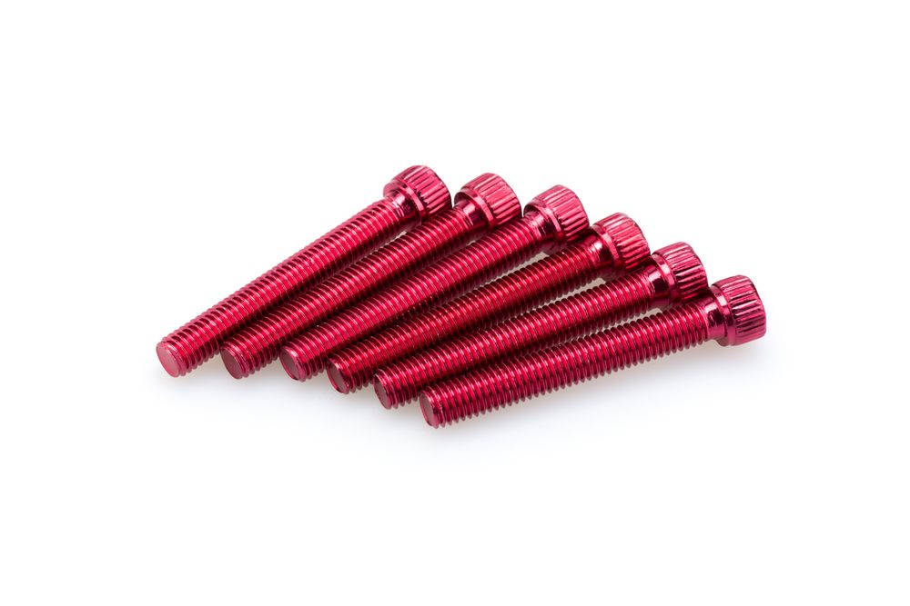 PUIG 0540R Muttern aus Anodisierten Aluminium  passend fuer UNIVERSAL UNIVERSAL Rot