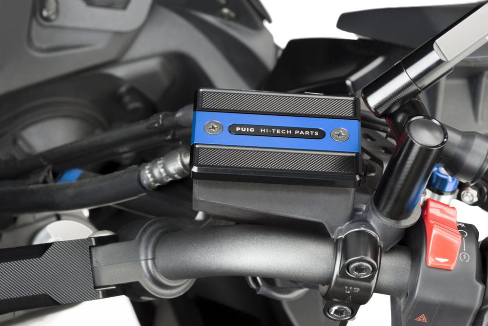 PUIG 9267A Vorderer Bremsflüssigkeitsbehälterdeckel  passend fuer YAMAHA FZ1 FAZER Blau