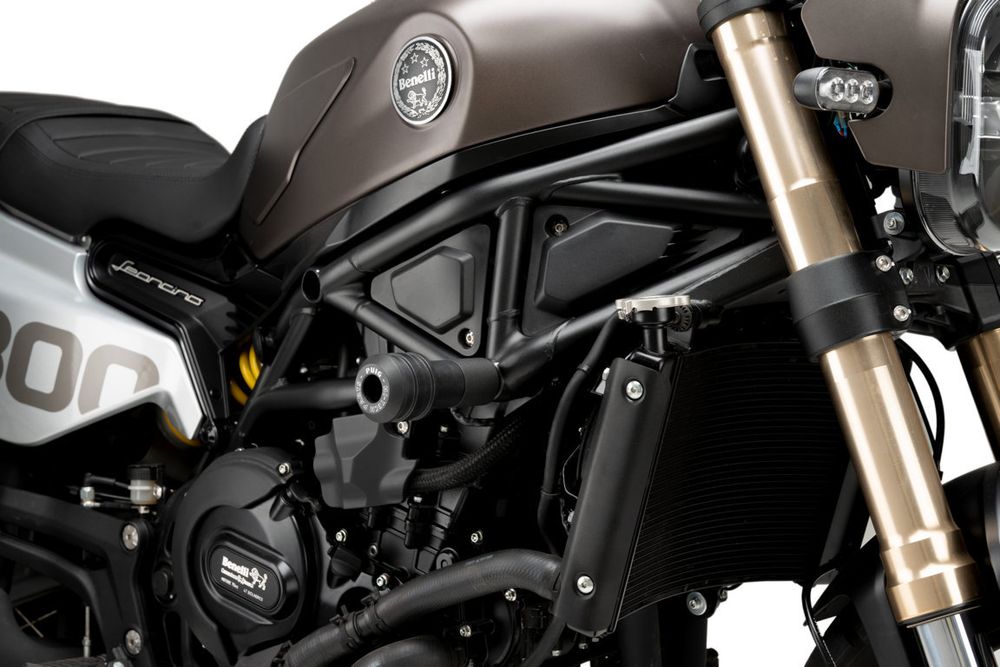 PUIG 21467N Rahmen Sturzpads Vintage 2.0  passend fuer BENELLI LEONCINO 800 Schwarz