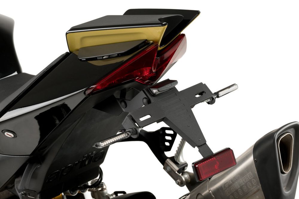 PUIG 21354N Kennzeichenhalters  passend fuer APRILIA RSV4 FACTORY Schwarz