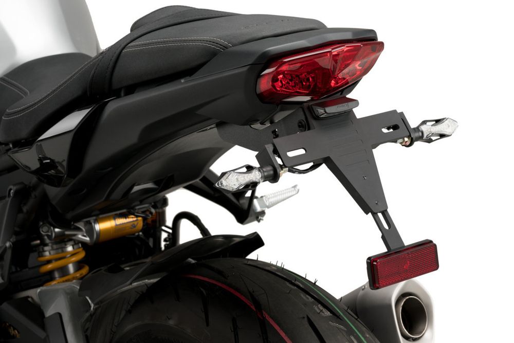 PUIG 21411N Kennzeichenhalters  passend fuer YAMAHA MT-10 Schwarz