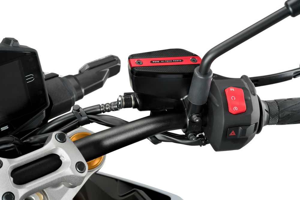 PUIG 3648R Vorderer Bremsflüssigkeitsbehälterdeckel  passend fuer SUZUKI GSX-S1000 Rot