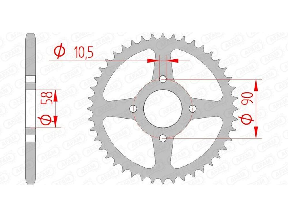 SP 3065041 AFAM Kettenkit 520XLR2 13/41 Standard - Standard Kettenrad 10221    passend fuer
