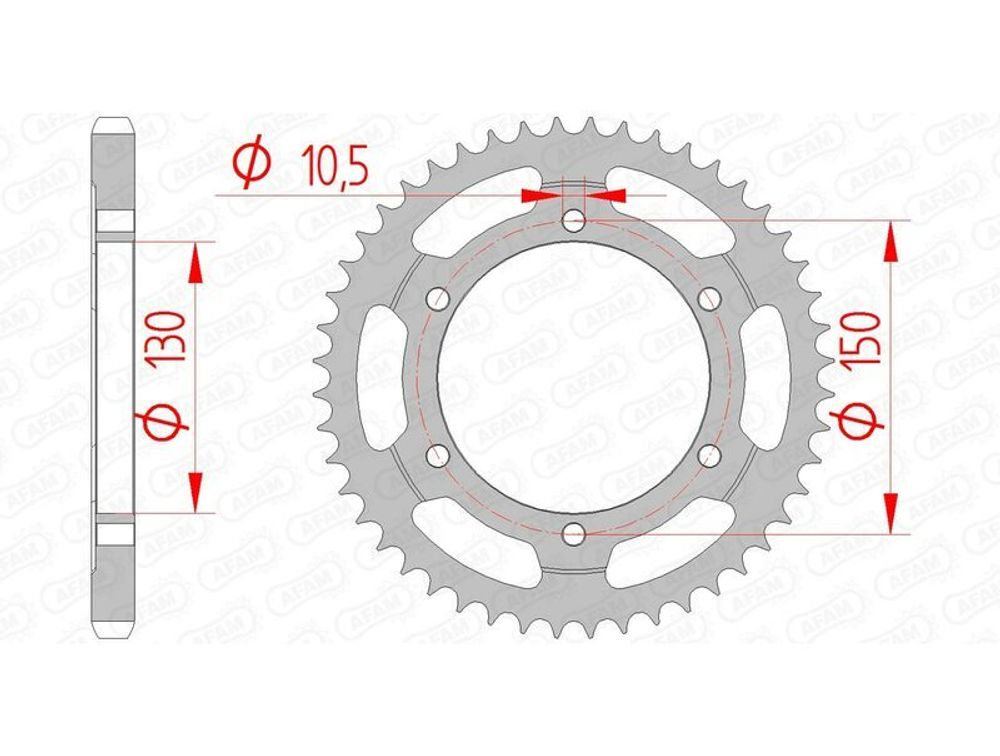 SP 3065047 AFAM Kettenkit 525XMR3 14/47 Standard - Standard Kettenrad 10502    passend fuer