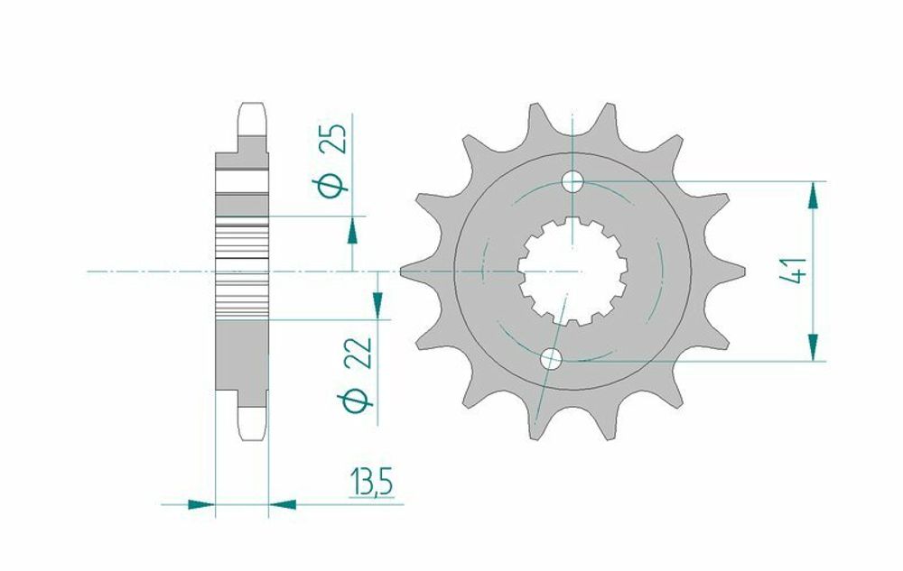 SP 3065047 AFAM Kettenkit 525XMR3 14/47 Standard - Standard Kettenrad 10502    passend fuer