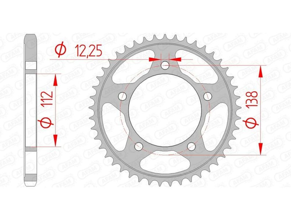 SP 3065050 AFAM Kettenkit 525XMR3 14/42 Standard - Standard Kettenrad 10613    passend fuer