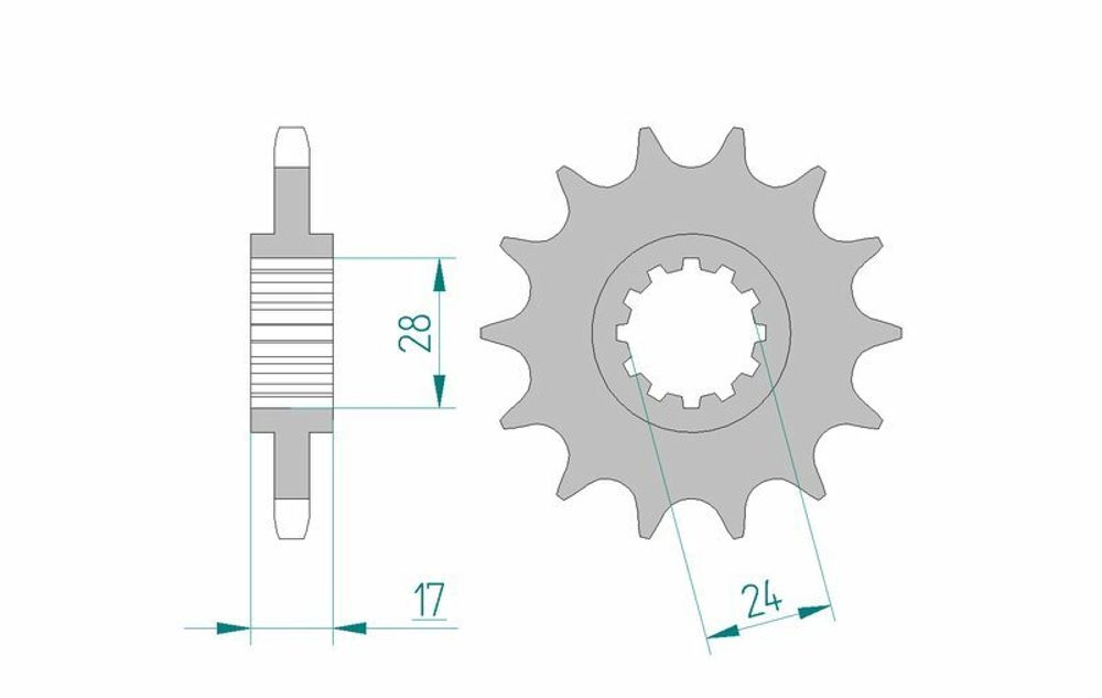 SP 3065050 AFAM Kettenkit 525XMR3 14/42 Standard - Standard Kettenrad 10613    passend fuer