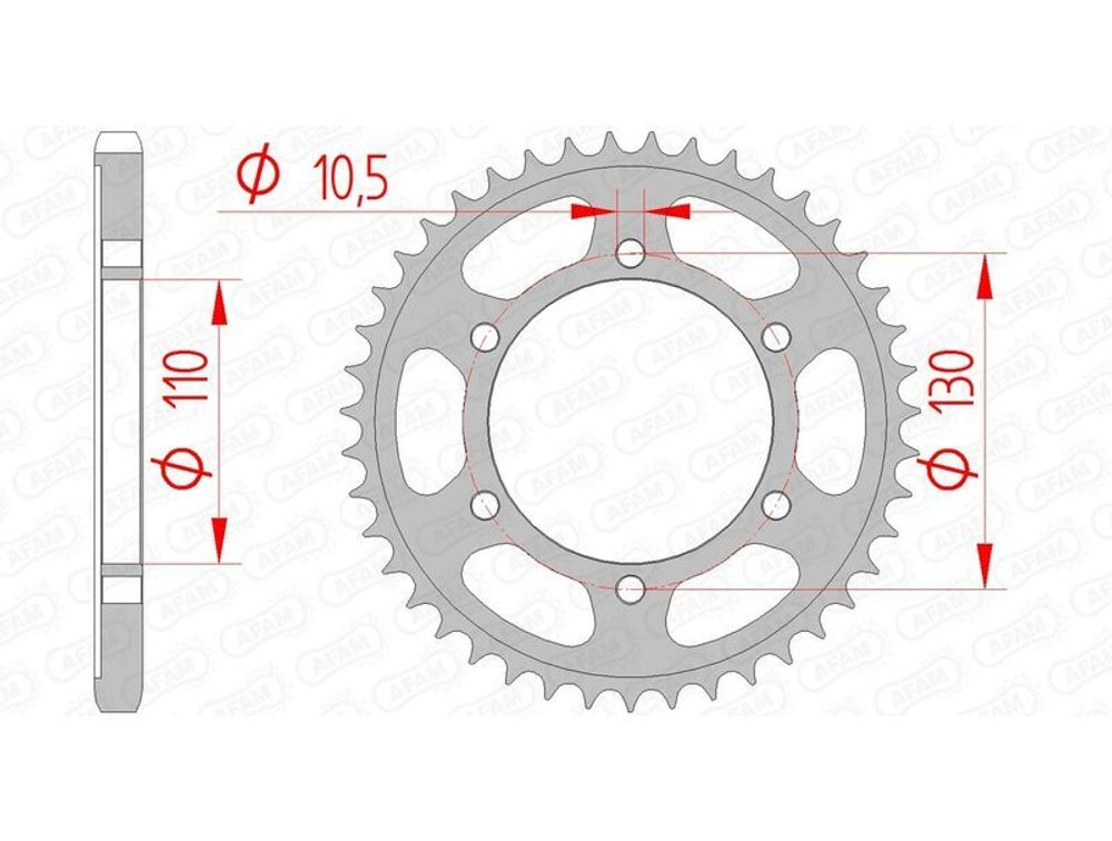 SP 3065056 AFAM Kettenkit 525XSR2 15/45 Super-verstärkt - Standard Kettenrad 12815    passend fuer