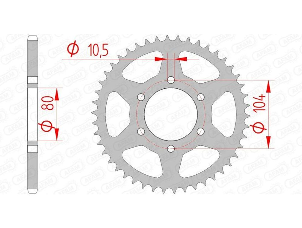 SP 3065058 AFAM Kettenkit 520XSR 46/14 Superverstärkt - Standard Kettenrad 16606    passend fuer