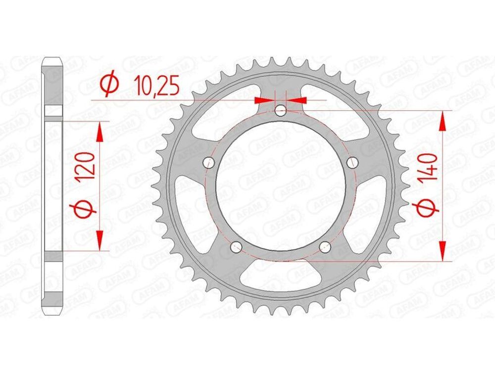 SP 3065061 AFAM Kettenkit 525XMR3 14/47 Standard - Standard Kettenrad 14604    passend fuer