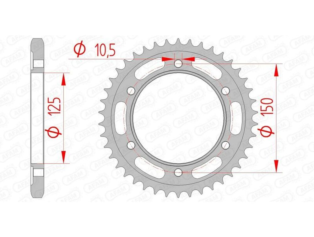 SP 3065069 AFAM Kettenkit 525XHR3 16/42 Standard - Standard Kettenrad 61800    passend fuer
