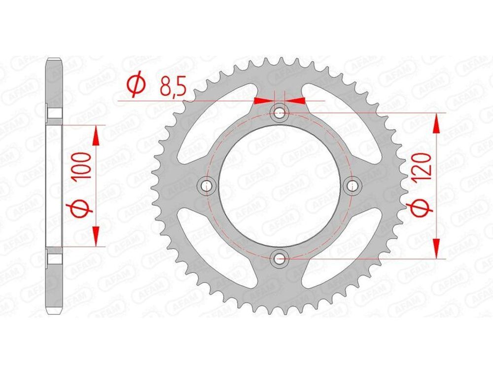 SP 3065266 AFAM Kettenkit A420M 11/60 - Standard Kettenrad Type 38101    passend fuer BETA RR 50 ENDURO