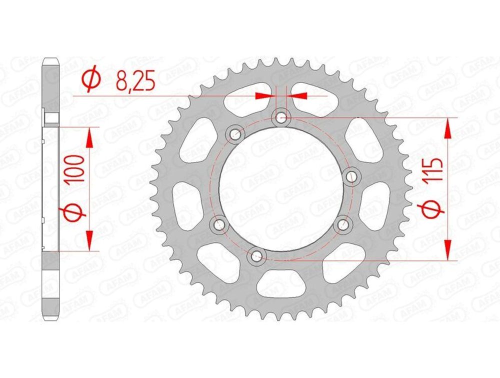 SP 3065284 AFAM Kettenkit A420M 11/58 - Standard Kettenrad Type 92115    passend fuer FANTIC CABALLERO 50