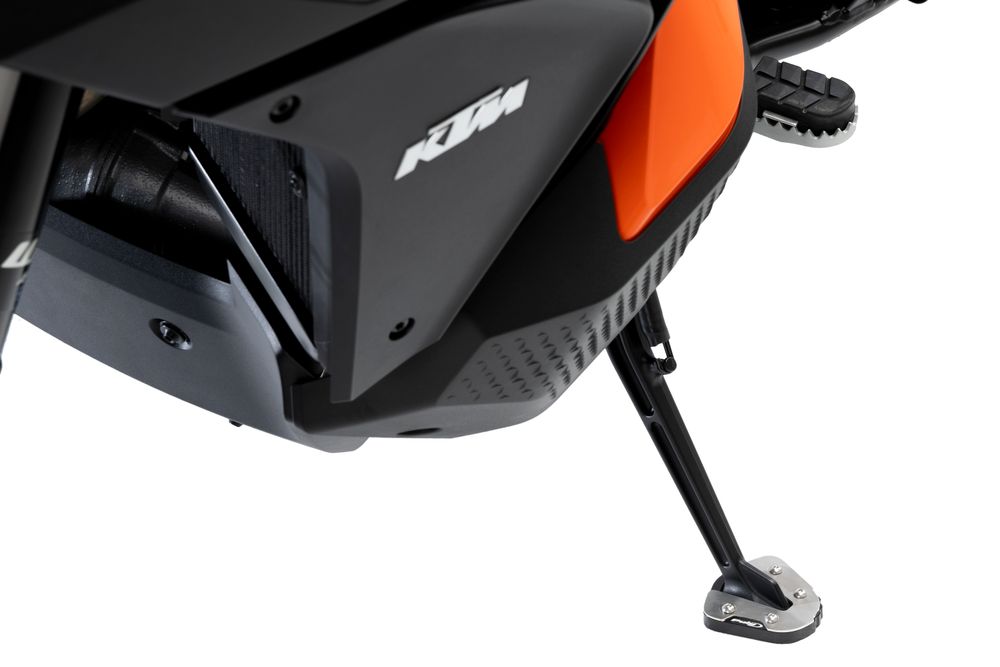 PUIG 20805N Fusstandverbreiterung mit Standardaufhängung  passend fuer KTM 1290 SUPER ADVENTURE S Schwarz