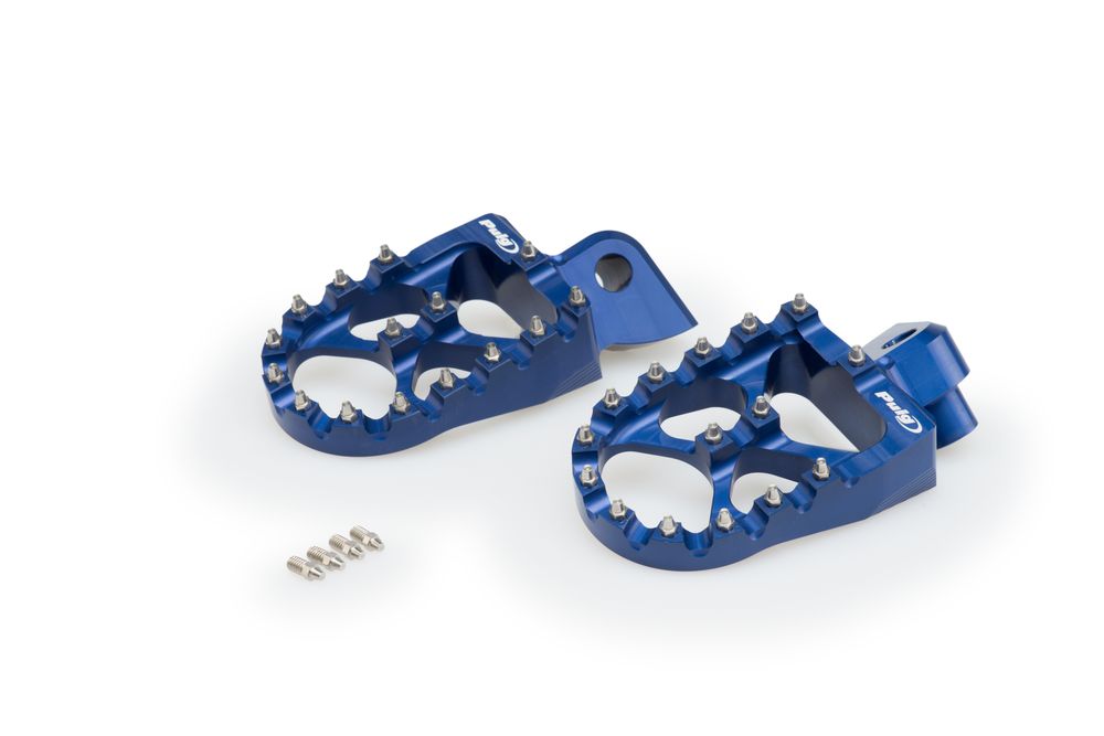 PUIG 20559A Fussrasten Off-Road  passend fuer YAMAHA YZ125 Blau