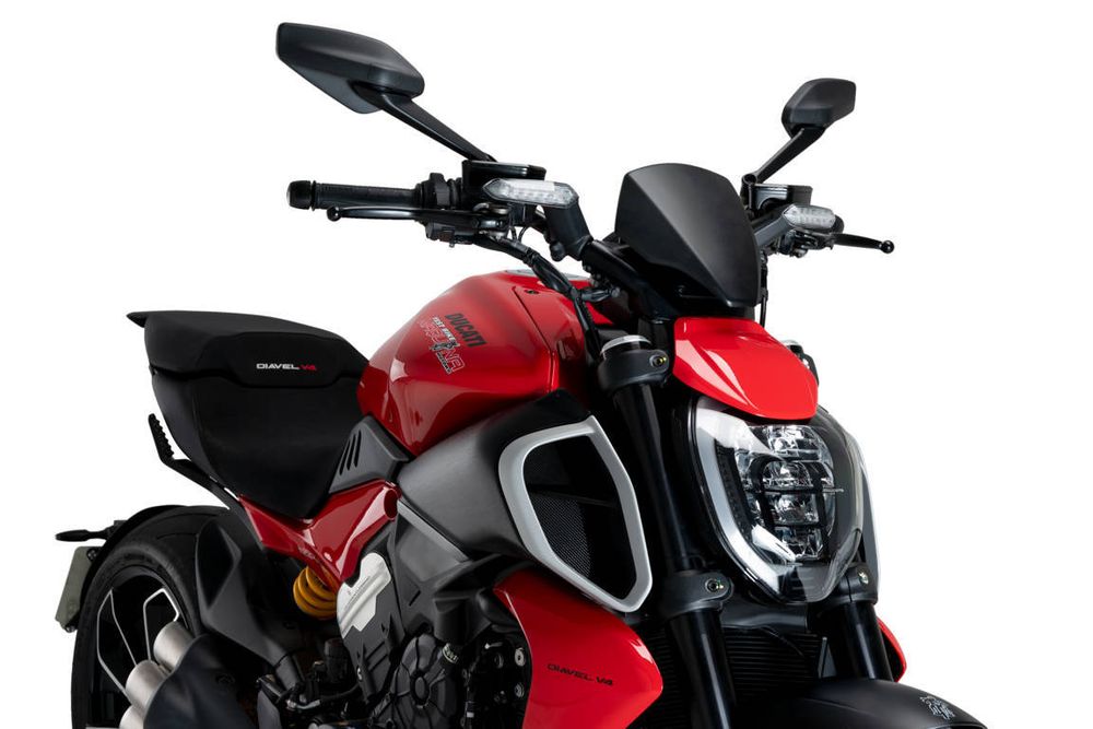 PUIG 21712J New Generation Sport Plus  passend fuer DUCATI DIAVEL V4 Mattschwarz