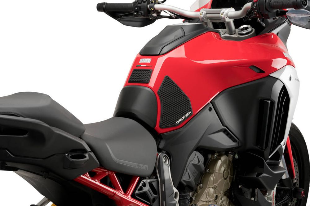 PUIG 21303N Seitliche Tankprotektor  passend fuer DUCATI MULTISTRADA V4 Schwarz