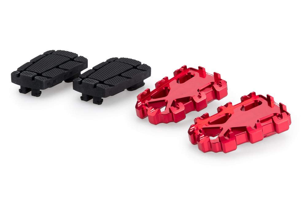 PUIG 20851R Enduro 2.0. Fussrasten  passend fuer SUZUKI GSX-R750 Rot