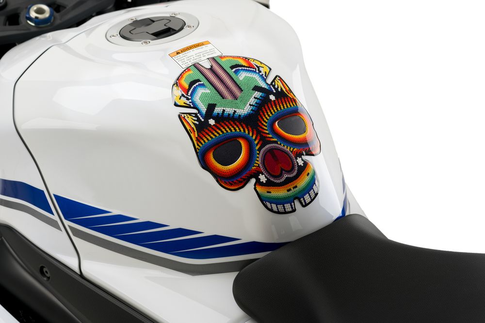 PUIG 3674R Skull I Tankprotektor  passend fuer HONDA NT650V DEAUVILLE Rot