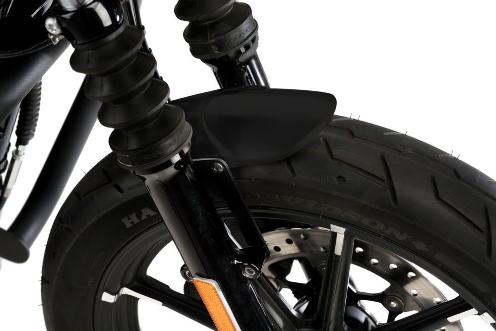 PUIG 3688N VORDERER KOTFLÜGEL DES gefrästes Blech  passend fuer HARLEY DAVIDSON SPORTSTER 883 IRON XL883N Schwarz