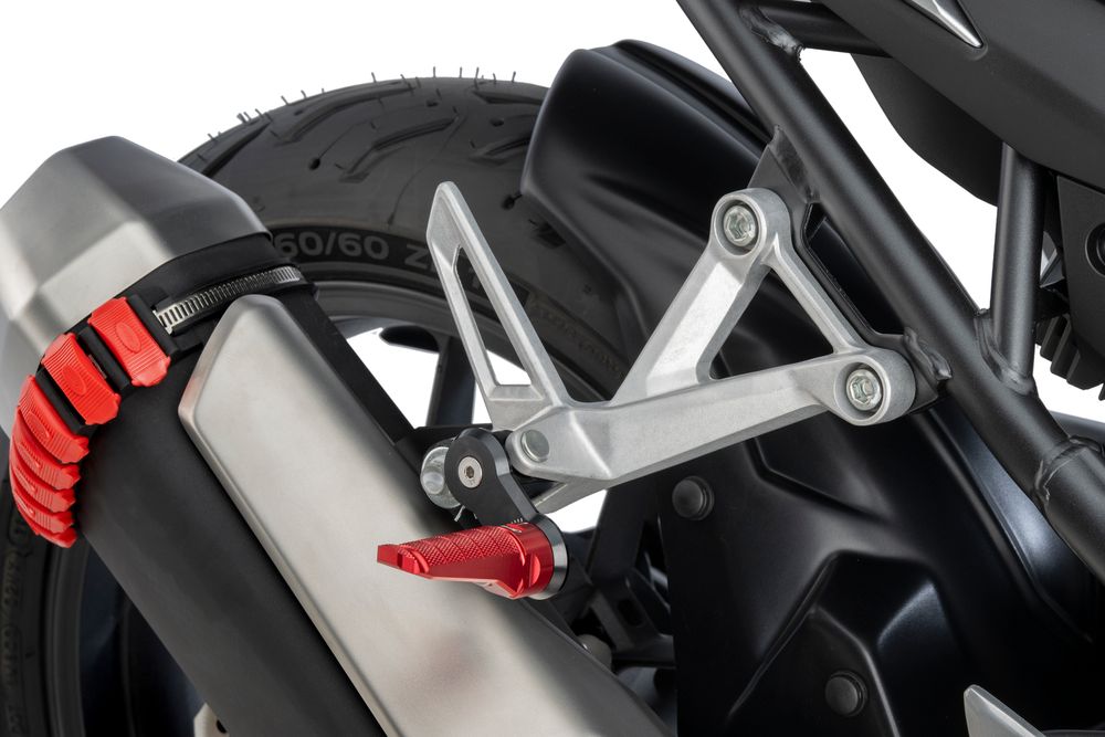 PUIG 3839N Ersatzteile Verlagerungshalterung Fußrasten  passend fuer KAWASAKI Z750 Schwarz