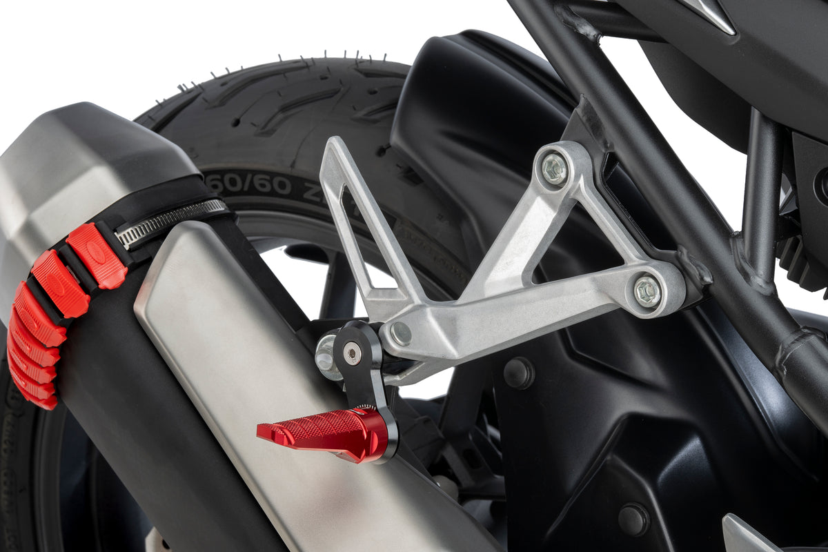 PUIG 3839N Ersatzteile Verlagerungshalterung Fußrasten  passend fuer KAWASAKI Z750 Schwarz