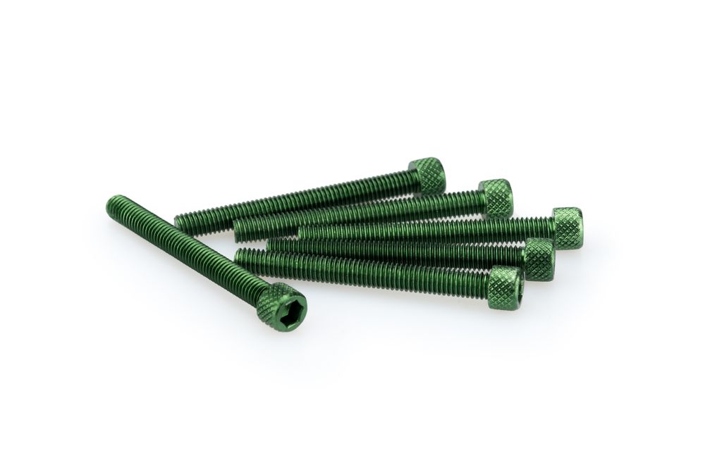 PUIG 0446V Muttern aus Anodisierten Aluminium  passend fuer UNIVERSAL UNIVERSAL Grün