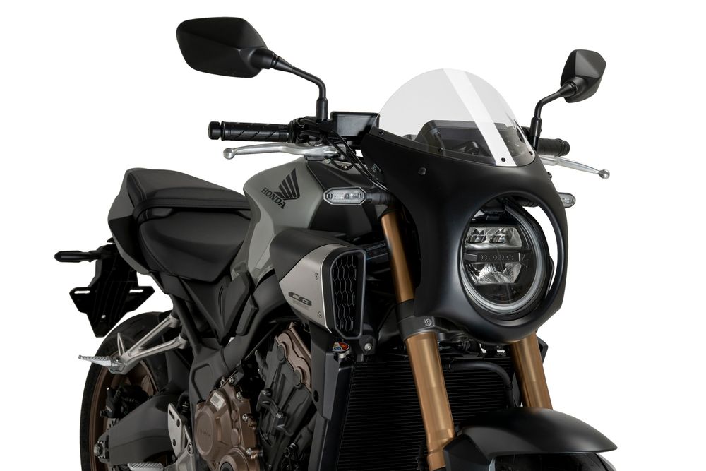 PUIG 21961W Retro-Verkleidungscheibe  passend fuer HONDA CB650R NEO SPORTS CAFE ECLUTCH Transparent