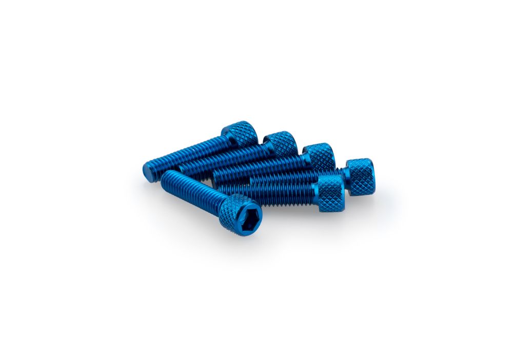 PUIG 0544A Muttern aus Anodisierten Aluminium  passend fuer UNIVERSAL UNIVERSAL Blau