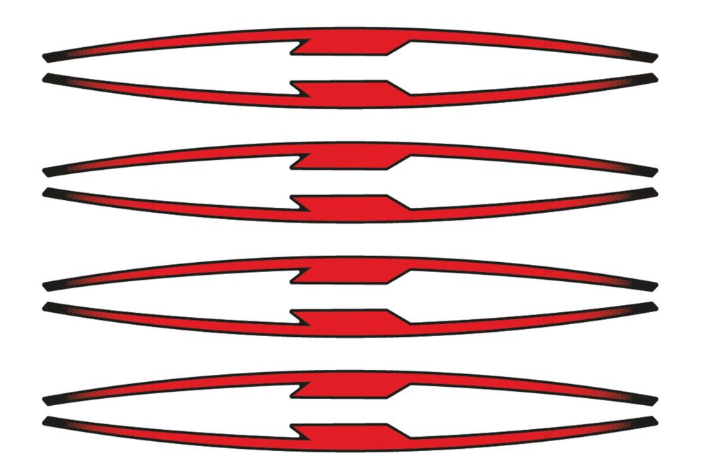 PUIG 21833R Rim Strips Premium  passend fuer HONDA NT650V DEAUVILLE Rot